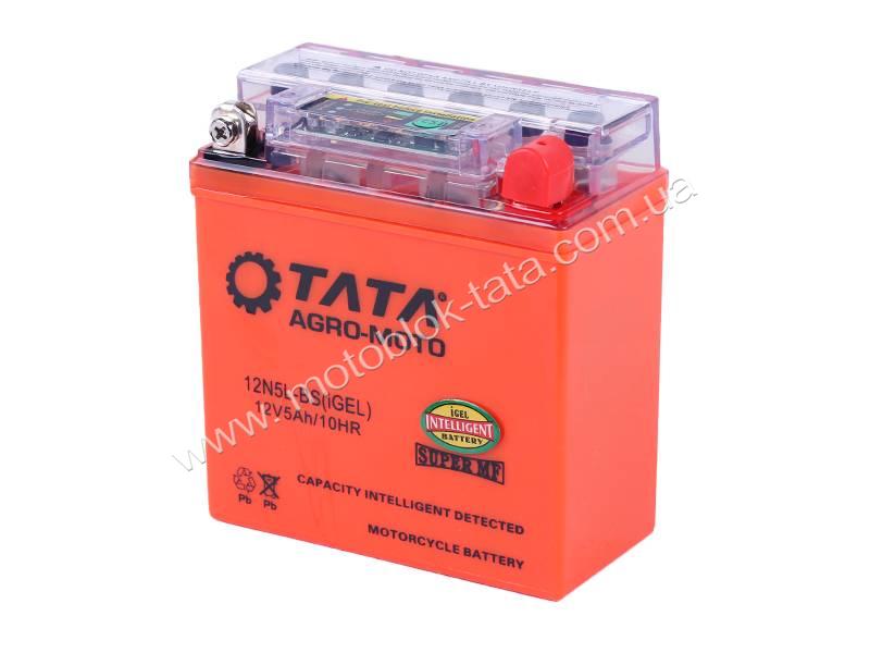 Аккумулятор гелевый, 5АH-YTX12N5-3B, оранж., 120*61*129 мм, с индикатором - OUTDO, Active