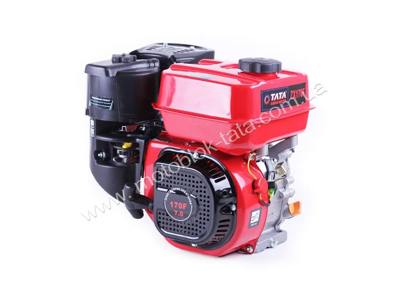 Двигатель 170F - бензин (под шпонку диаметр 20 мм) (7 л.с.) NEW DESIGN TATA, бумажный фильтр