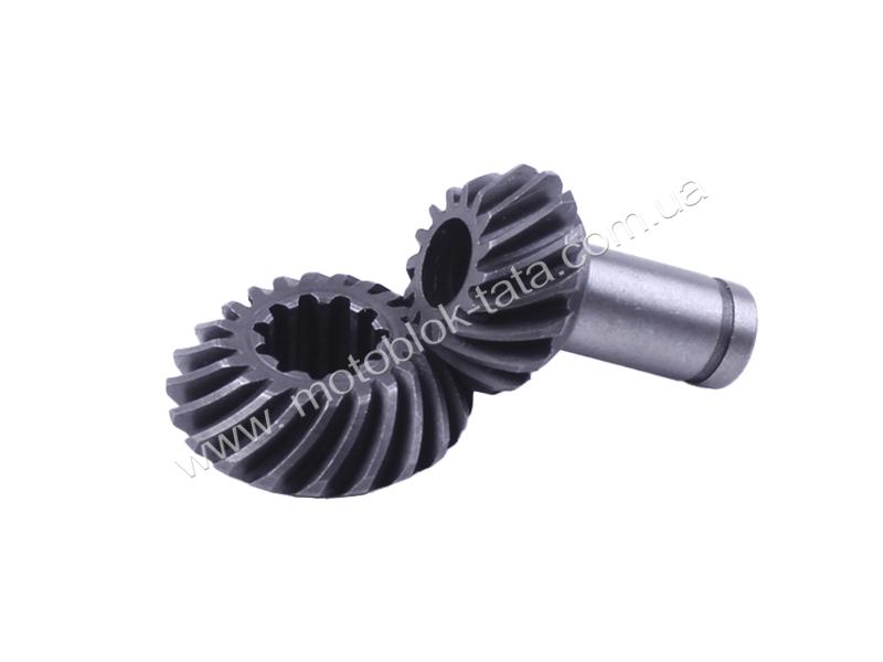 Пара шестерні редуктора (9 зубів), к-т: вал, шестерня для бензокоси YBX