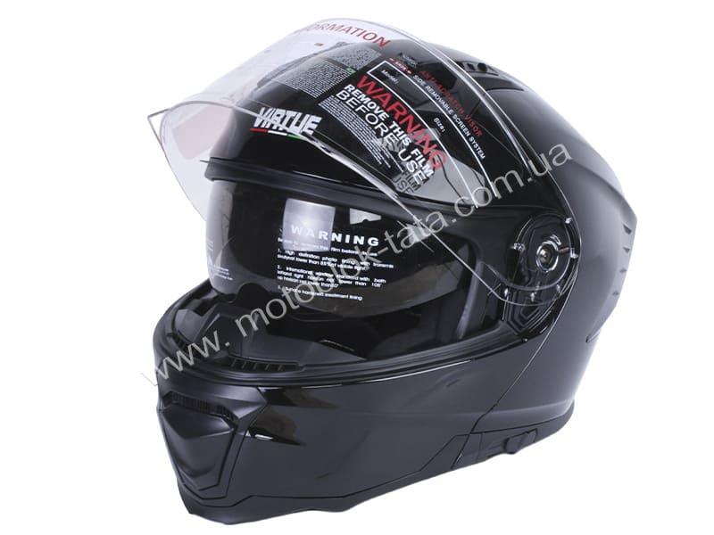 Шлем для мотоцикла, скутера V-80 VIRTUE трансформет (черный, size M), изображение 6