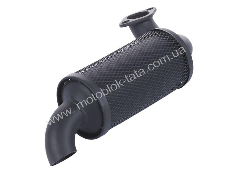 Глушитель YBX GZ с коленом на дизельный двигатель 195N, под 2 отверствия, тип 2