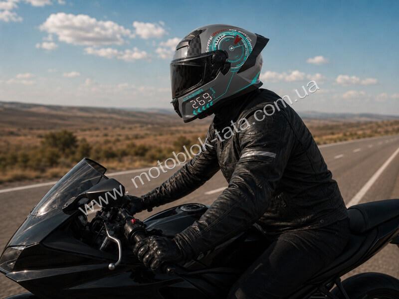 Шолом для мотоцикла, скутера 800 Racing 269 TTG інтеграл (сірий з графікою глянсовий, size L), изображение 8