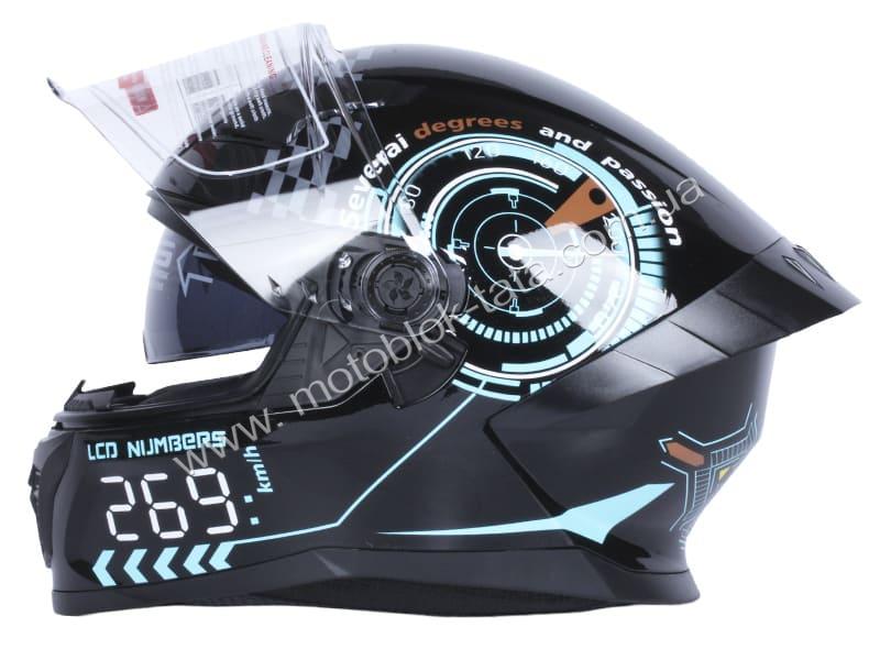 Шолом для мотоцикла, скутера 800 Racing 269 TTG інтеграл (чорний з графікою матовий, size M), изображение 5