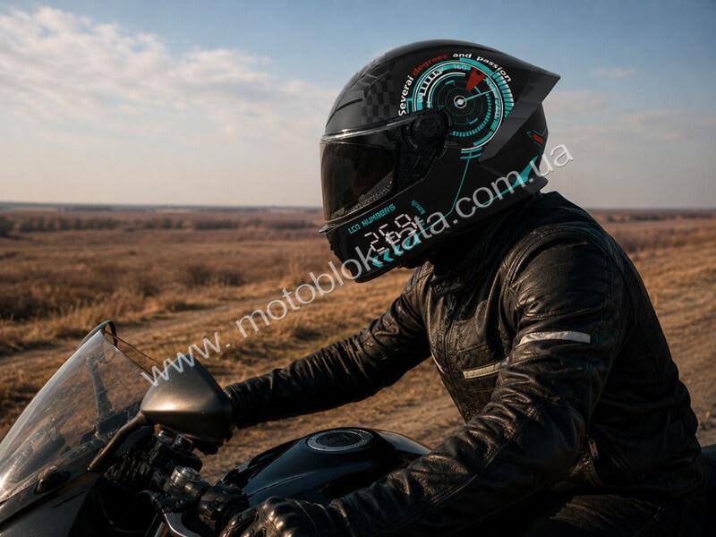 Шолом для мотоцикла, скутера 800 Racing 269 TTG інтеграл (чорний з графікою матовий, size L), изображение 8