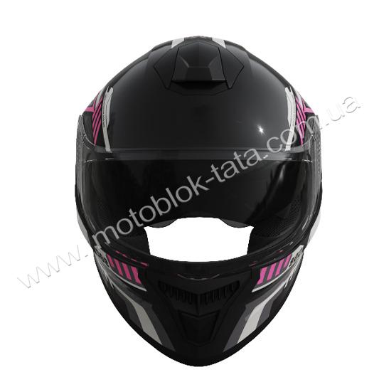 Шлем 902 черный с розовой графикой - TTG