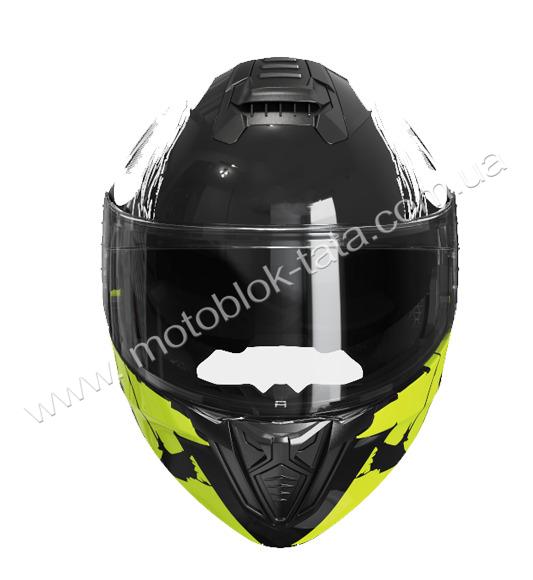 Шлем 900 черный с жёлтой графикой size M (трансформер)  - TTG