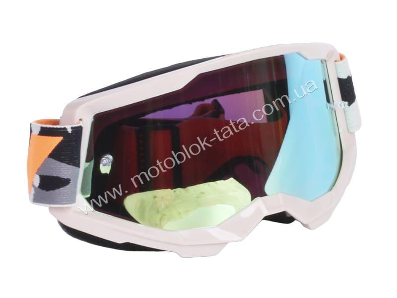 Мотоокуляри 308-2 хакі з помаранчевим (лінза жовта) VIRTUE