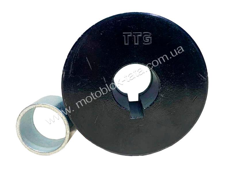 Шків ременя 2 струмка під колінвал діаметр 25 мм - 177F - TTG тип 2