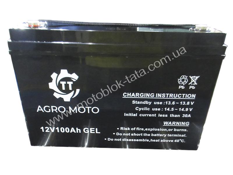 Аккумулятор AGM GEL TT AGRO MOTO 100АH 12V 330×170×219 мм