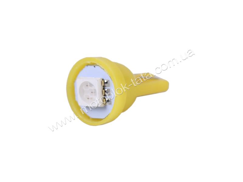 Лампа 1-диодная (габаритов) LED желтый T10 - AM