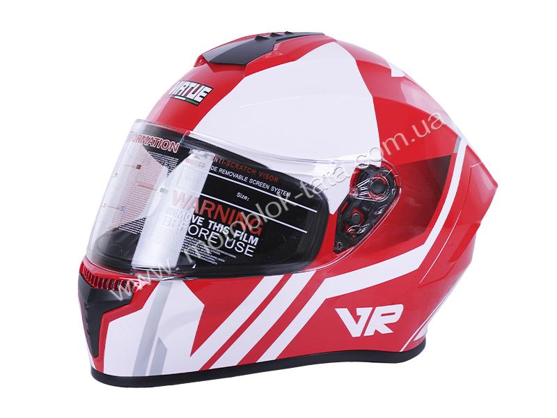 Шлем мотоциклетный интеграл MD-813 VIRTUE (красно-белый, size M)