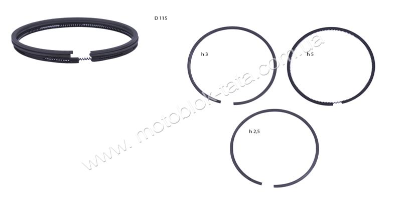 Кольца 115,00 мм STD к-т на 1 поршень - ZS1115