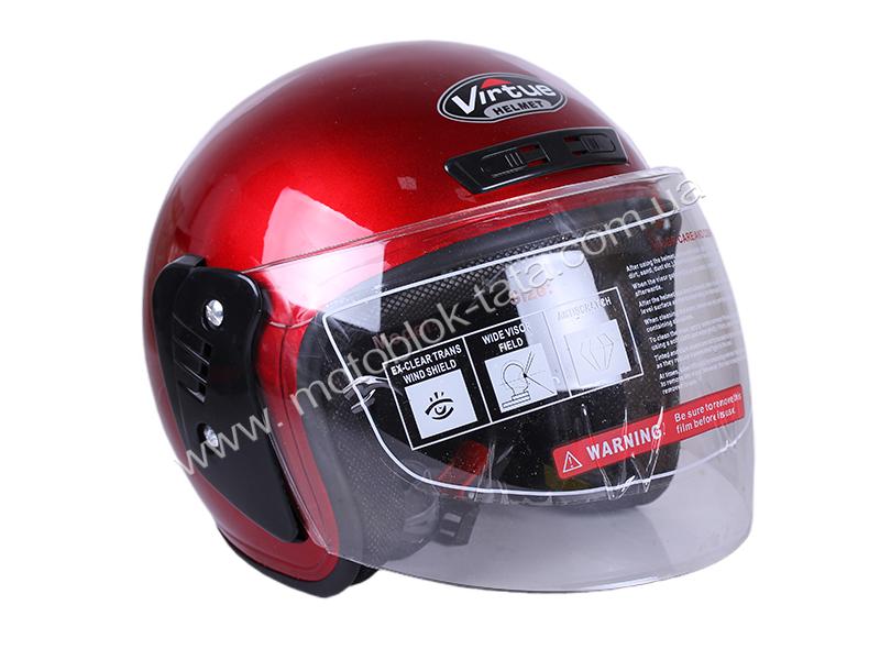 Шлем мотоциклетный открытый MD-В201 VIRTUE (красный глянцевый, size L)