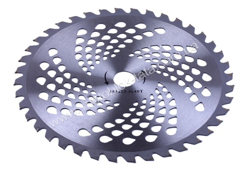 Нож режущий 40Т (победитовые зубья) для бензокосы