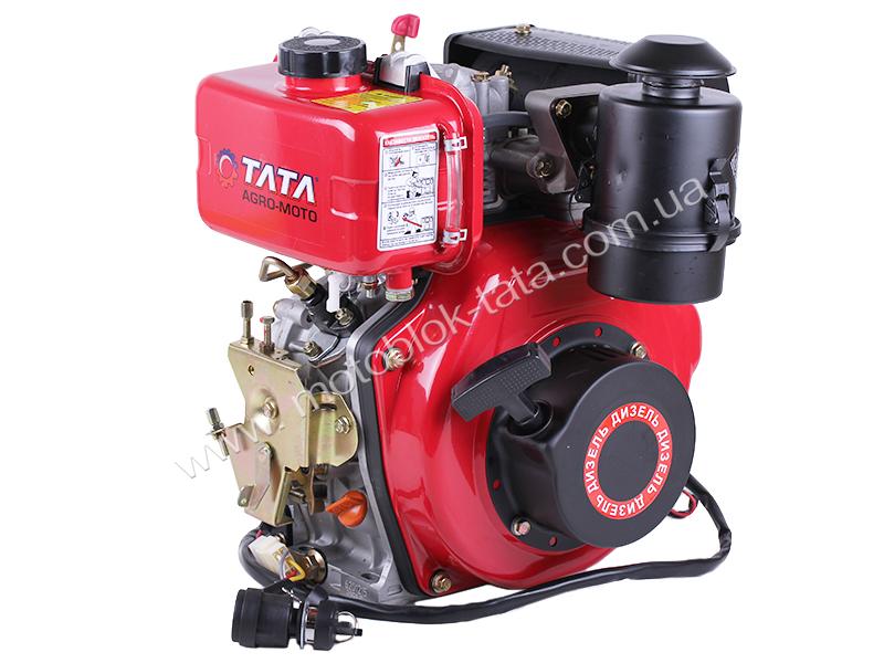 Двигун дизельний з електростартером 173DE ТАТА (з виходом валу під шліци, 25 мм) 5 л.с.